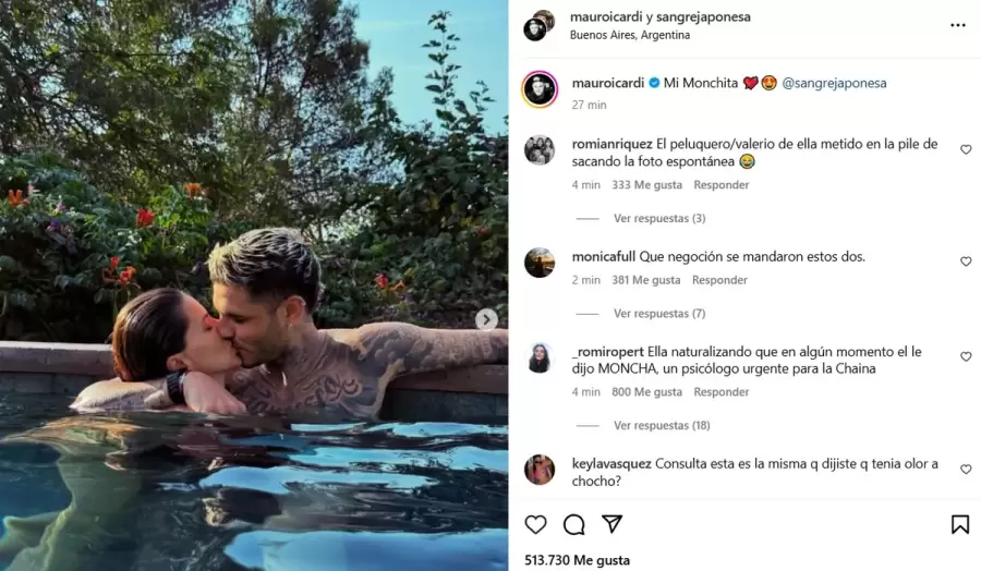 Publicación de la pareja.