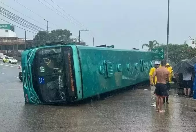 Inundaciones en Florian�polis en Brasil.