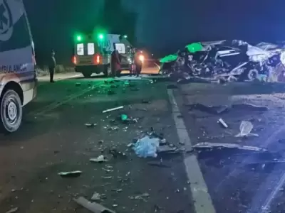 Una de las primeras im�genes de la tragedia. (Agencia Noticias Argentinas / redes)
