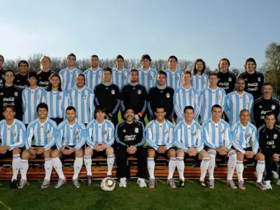 El equipo de Argentina en Sud�frica 2010.