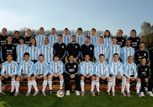 El equipo de Argentina en Sud�frica 2010.