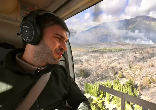 Ignacio Torres recorre la zona de los incendios /