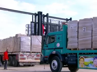 Ingresan alimentos por la frontera con Egipto    /