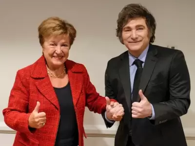 Javier Milei con la titular del FMI Kristalina Georgieva