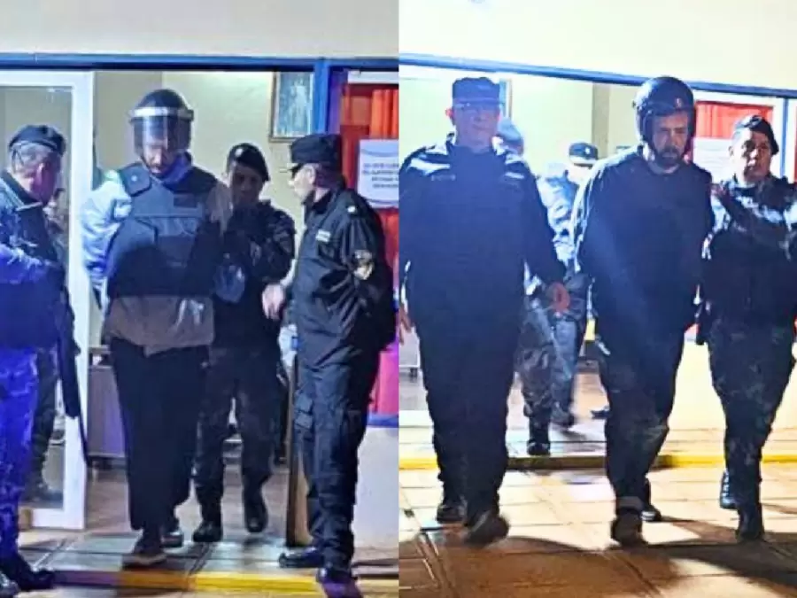 Los dos acusados en momentos de ser detenidos por la policía. (Foto: web)