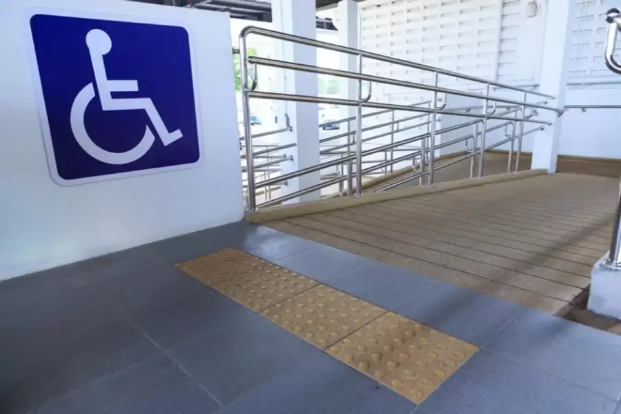 Pavimento podot�ctil. Foto:
