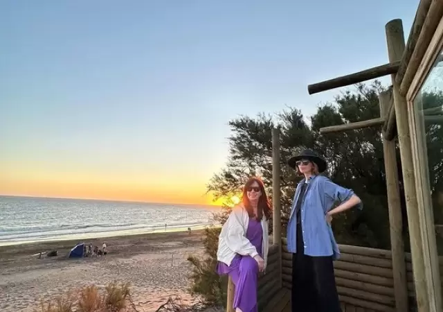 Florencia Kirchner mostr� en redes la vacaciones junto a su madre y su hija.