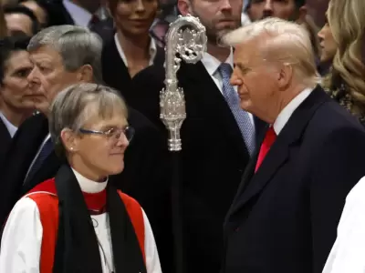 Mariann Edgar Budde y Donald Trump.