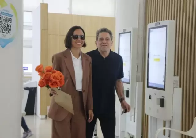 Natal� Franco y Andr�s Calamaro.