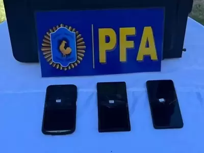 Celulares secuestrados por la PFA en Pilar.