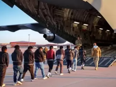 Ciudadanos brasileros deportados de Estados Unidos.