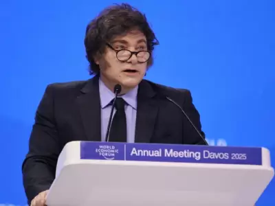 El presidente Javier Milei en su participaci�n en Davos