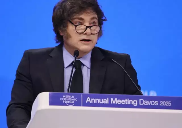 Javier Milei en el Foro de Davos 2025