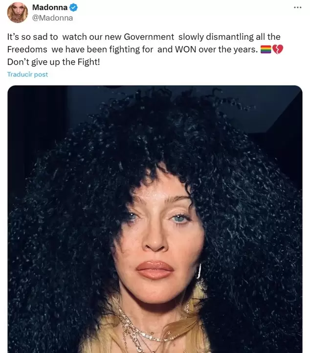 Madonna se solidarizó con el colectivo LGBTQ+.
