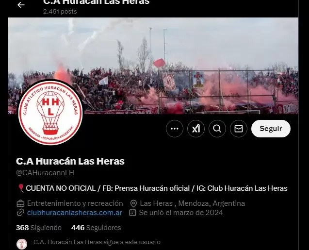 Cuenta NO Oficial de Hurac�n Las Heras