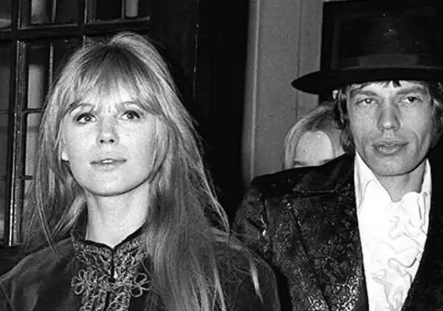 Marianne Faithfull y Mick Jagger