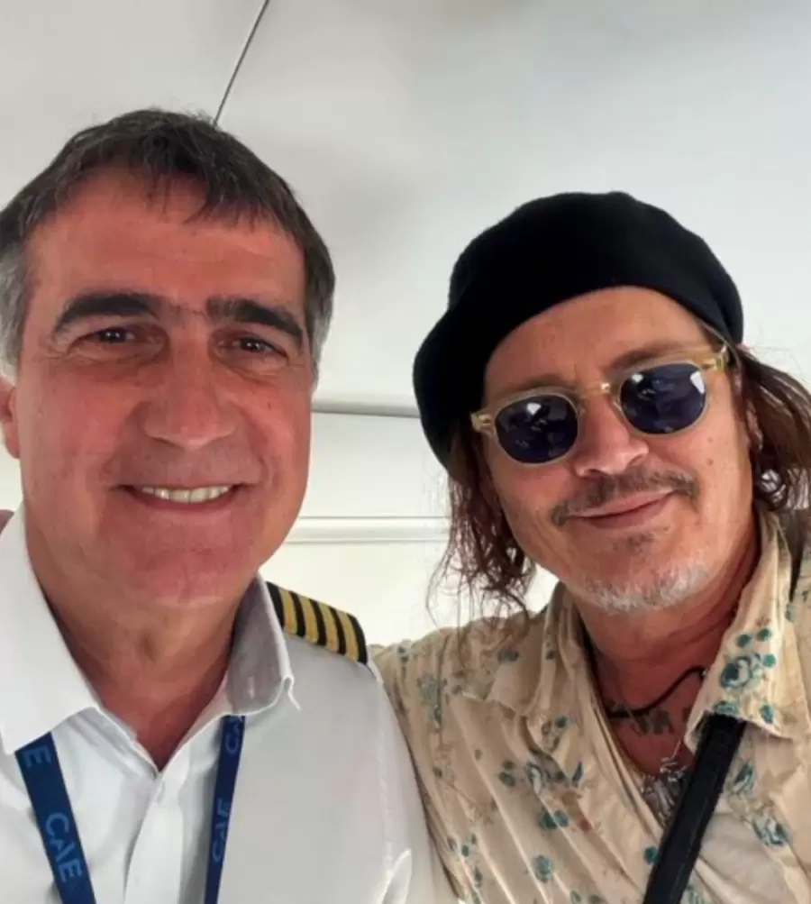Depp vino a la Argentina prácticamente de incógnito. Pero antes pasó por Punta del Este.