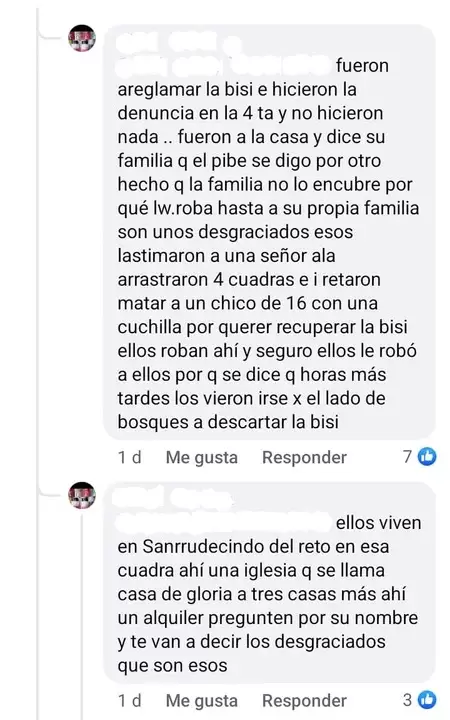 Mensaje en el muro de Facebook de la mamá de Josué/