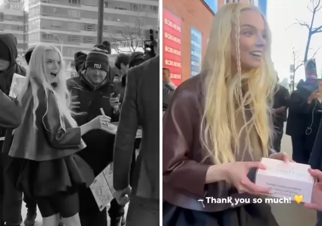 Sorprendieron a Anya Taylor-Joy con empanadas en Nueva York.