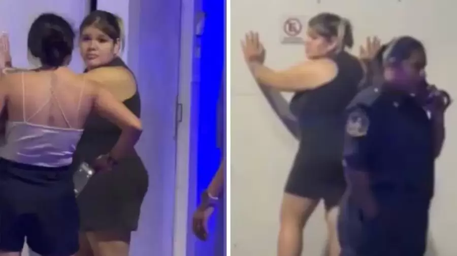 Momento en que Morena Rial es detenida por la Polic�a.
