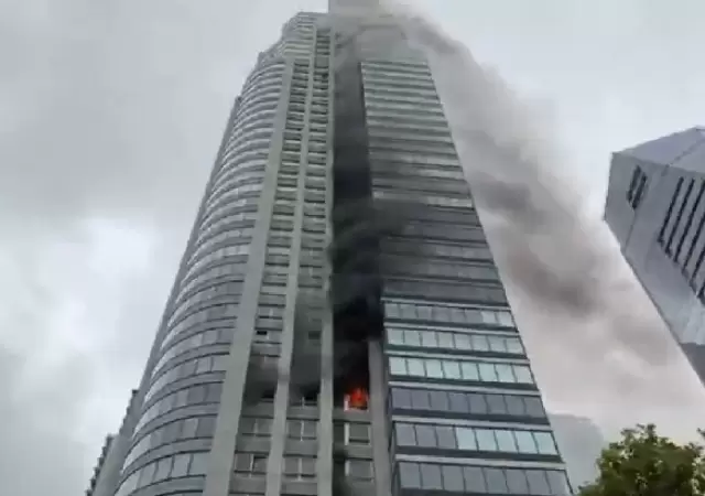 Incendio en un edificio de Puerto Madero