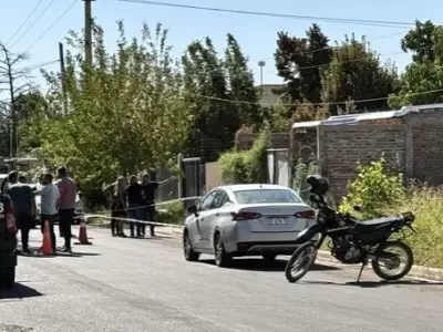 Zona del cuerpo encontrado sin vida en Las Heras/ Fuente: Mat�as Pascualetti.