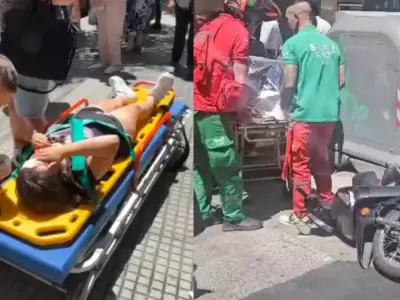 Peligro en la calle: una nena fue atropellada por una moto tras bajar del colectivo