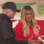 Wanda Nara y L-Gante celebraron el D�a del Amante con un chorip�n en Costanera Sur