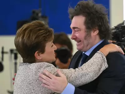 Javier Milei con la directora gerente del Fondo Monetario Internacional, Kristalina Georgieva.