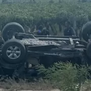 Murieron tres personas tras un vuelco en solitario en la Ruta 7