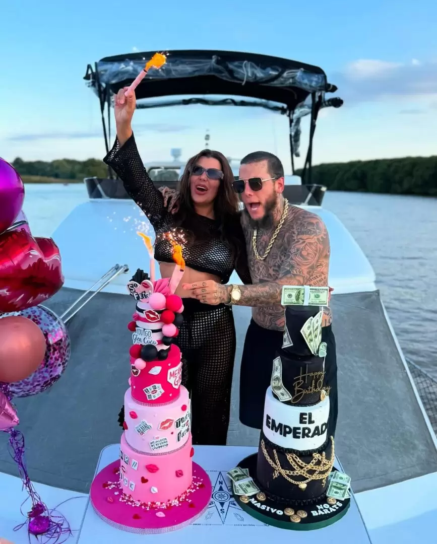 Lujosa fiesta de cumplea�os de los Caniggia.