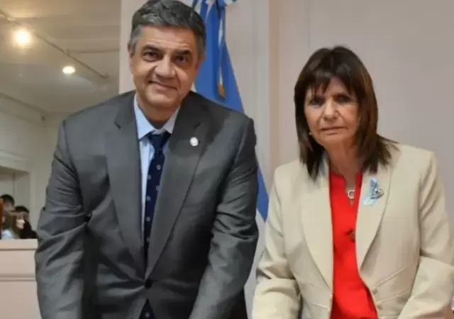 Jorge Macri junto a Patricia Bullrich luego de la reuni�n tras conocerse las nuevas fugas en la ciudad de Buenos Aires.