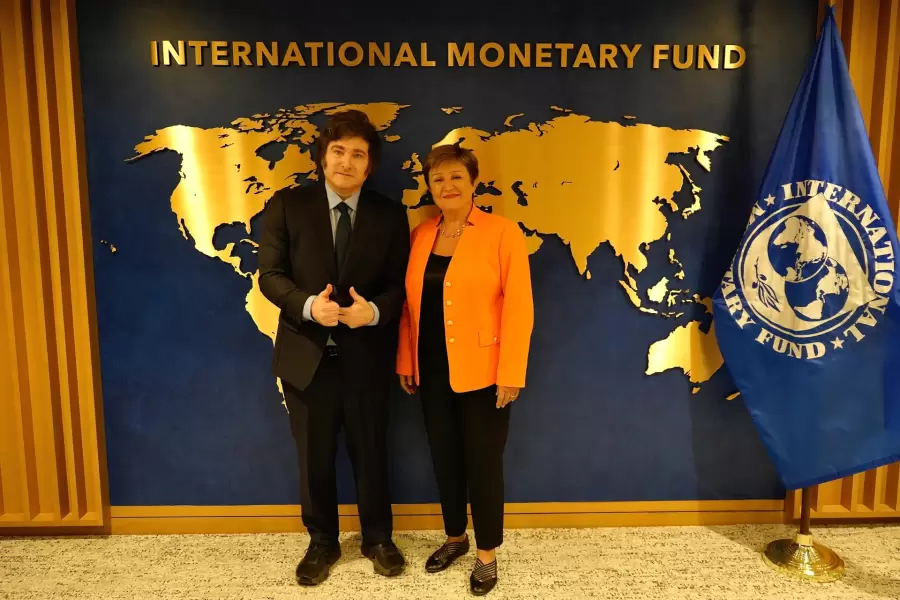 Javier Milei se reuni� con la titular del FMI, Kristalina Georgieva,