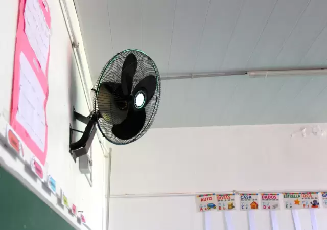 Ventiladores en la escuela