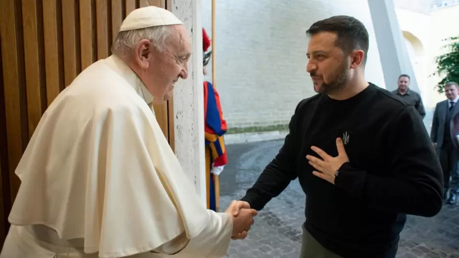 El Papa se solidariz� con el pueblo ucraniano a tres a�o del comienzo de la guerra.