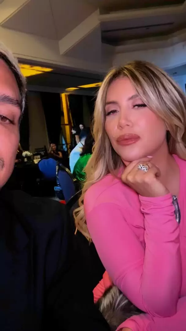 Kennys Palacios y Wanda Nara.