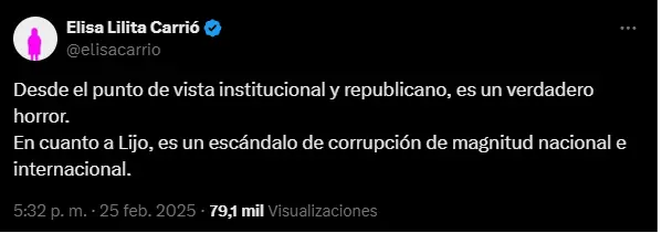 Carrio sobre Lijo