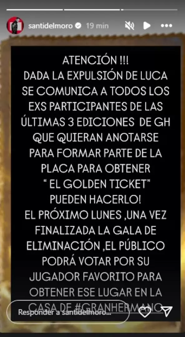 Así se supo de la llegada del Golden Ticket.
