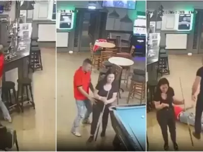 El momento del terrible golpe.