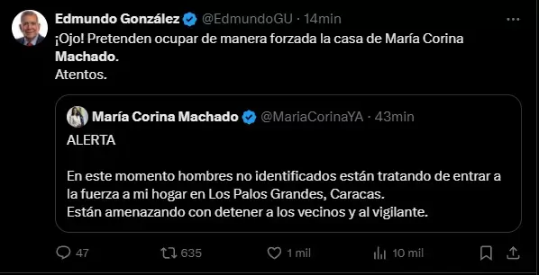 Denuncia de Edmundo Gonz�lez