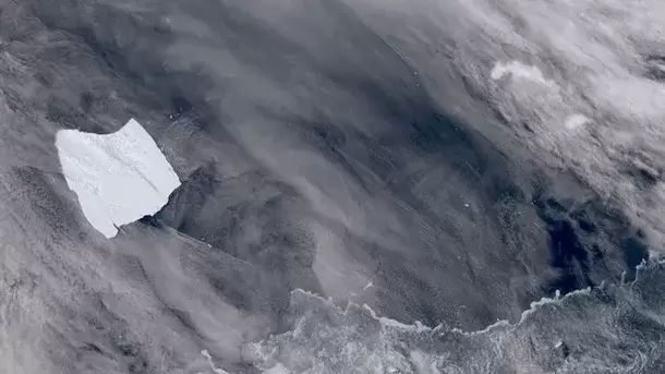Foto satelital del A23a.