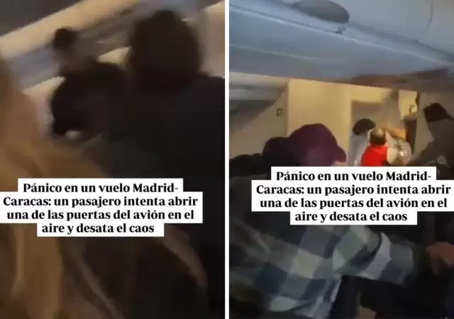 El hombre debi� ser contenido por otros pasajeros y parte de la tripulaci�n.