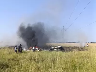 Se estrell� un helic�ptero en Corrientes.