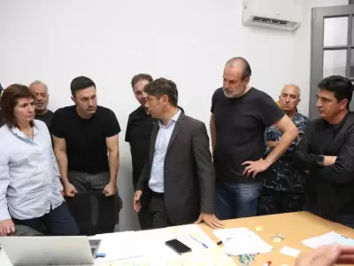Patricia Bullrich, Luis Petri Axel Kicillof junto a Fernando Susbielles en Bah�a Blanca