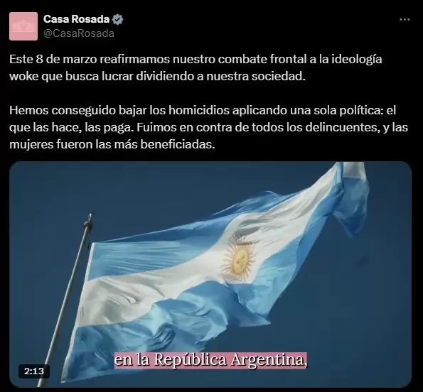 Mensaje por el 8M