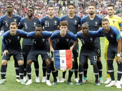 Francias campe�n del mundo en Rusia 2018.
