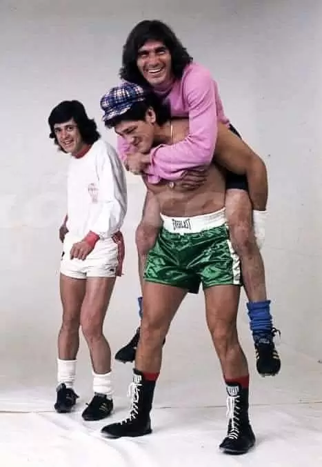 Los a�os 70': Ren� Houseman, Ringo Bonavena y Hugo Orlando Gatti.