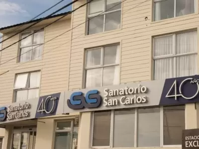 El sanatorio San Carlos, de Bariloche, donde estaba internada la mujer.