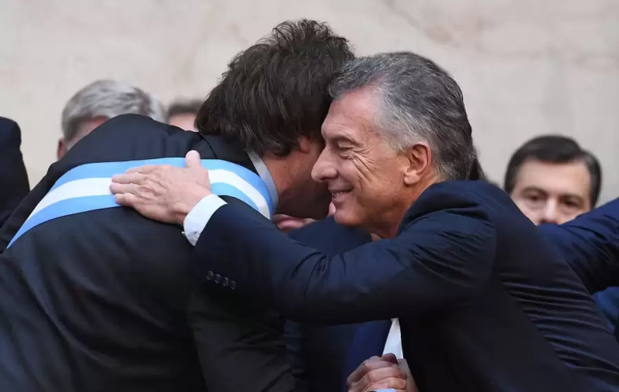 Mauricio Macri en la asunci�n presidencial de Javier Milei.