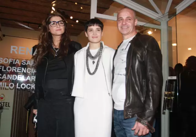 Rub�n Torrente junto a su hija Flor y su ex, Araceli.